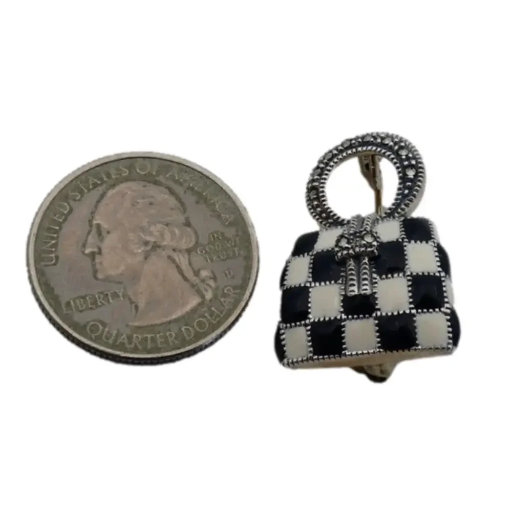 Vintage Judith Jack Sterling Silver & Marcasite Handbag Pin